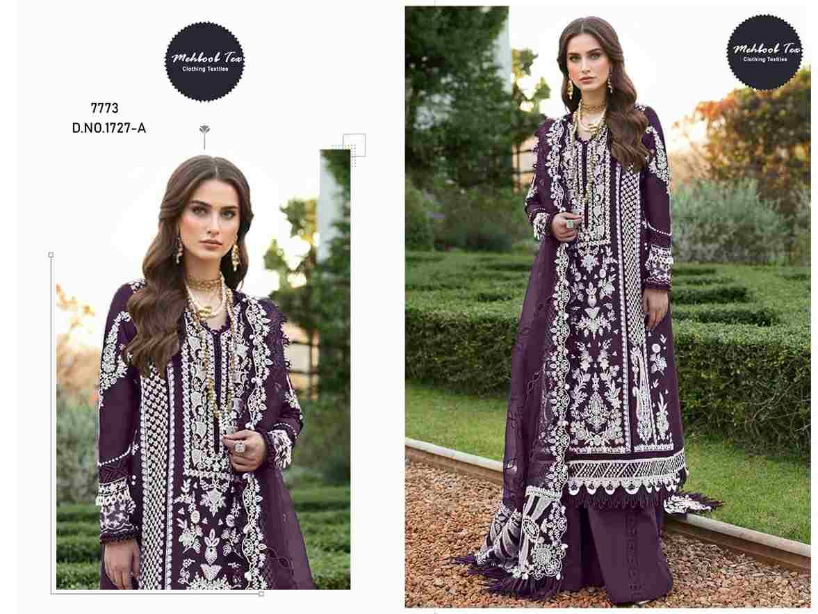 Mehboob Tex Hit Design 1727 Colours By Mehboob Tex 1727-A To 1727-C Series Beautiful Pakistani Suits Stylish Fancy Colorful Party Wear & Occasional Wear Pure Cotton Dresses At Wholesale Price