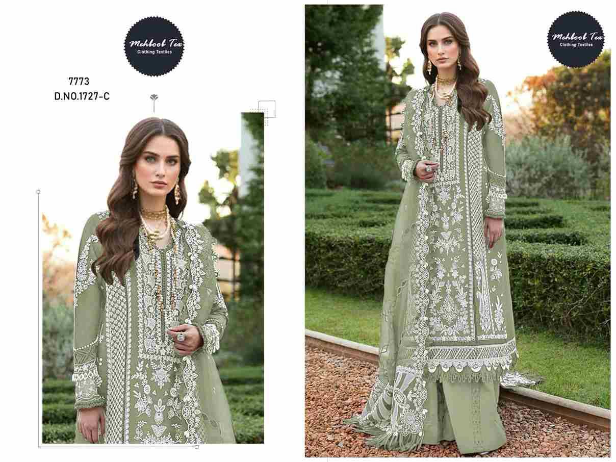 Mehboob Tex Hit Design 1727 Colours By Mehboob Tex 1727-A To 1727-C Series Beautiful Pakistani Suits Stylish Fancy Colorful Party Wear & Occasional Wear Pure Cotton Dresses At Wholesale Price