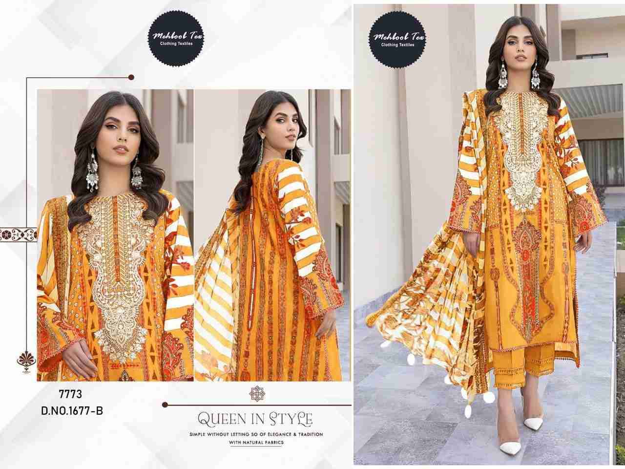 Mehboob Tex Hit Design 1677 Colours By Mehboob Tex 1677-B To 1677-D Series Beautiful Pakistani Suits Stylish Fancy Colorful Party Wear & Occasional Wear Pure Cotton Dresses At Wholesale Price