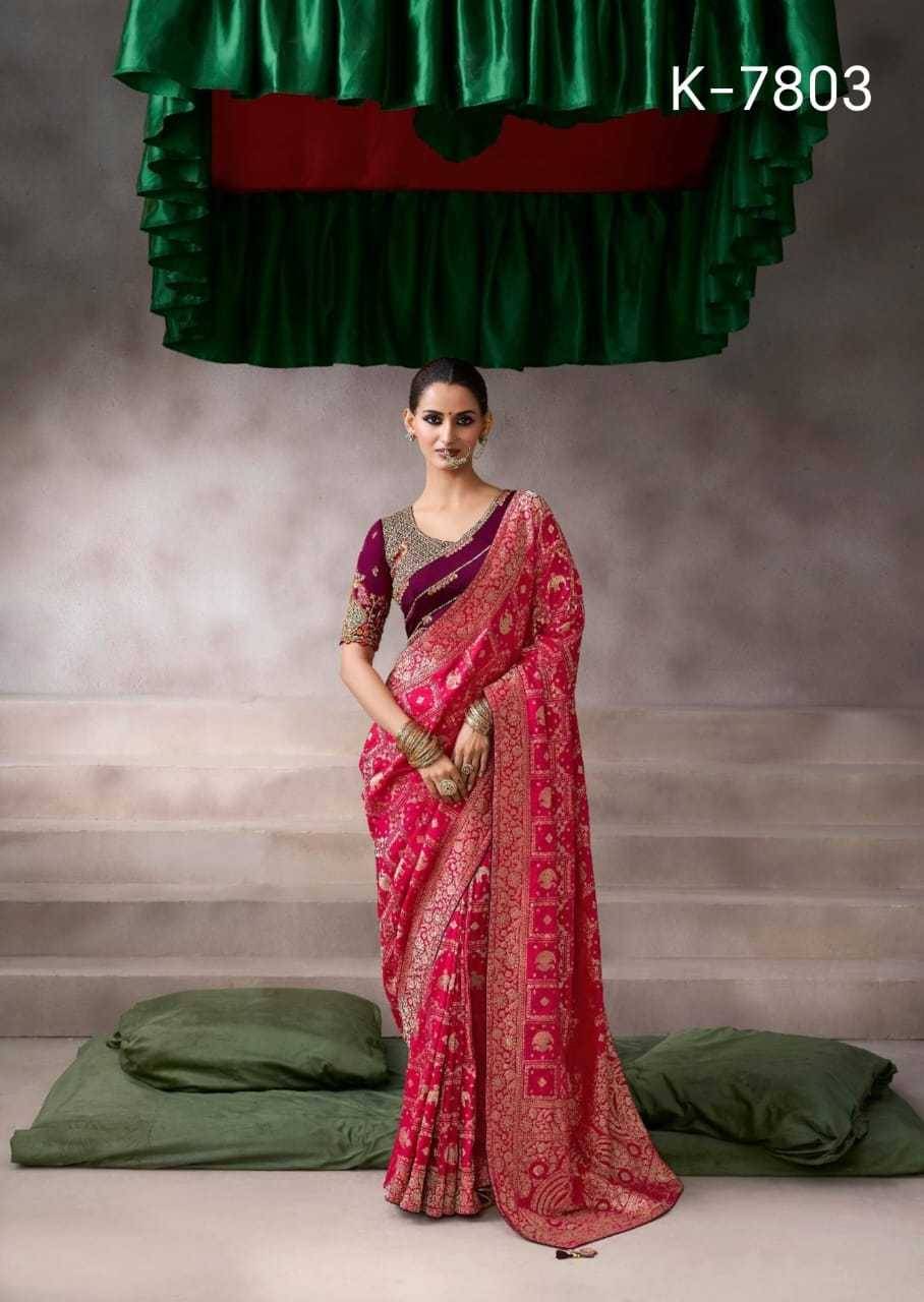 Kamala By Kira 7801 To 7810 Series Indian Traditional Wear Collection Beautiful Stylish Fancy Colorful Party Wear & Occasional Wear Pure Silk Sarees At Wholesale Price
