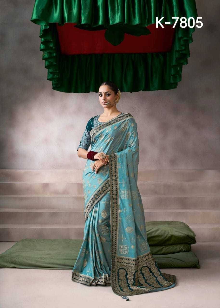Kamala By Kira 7801 To 7810 Series Indian Traditional Wear Collection Beautiful Stylish Fancy Colorful Party Wear & Occasional Wear Pure Silk Sarees At Wholesale Price