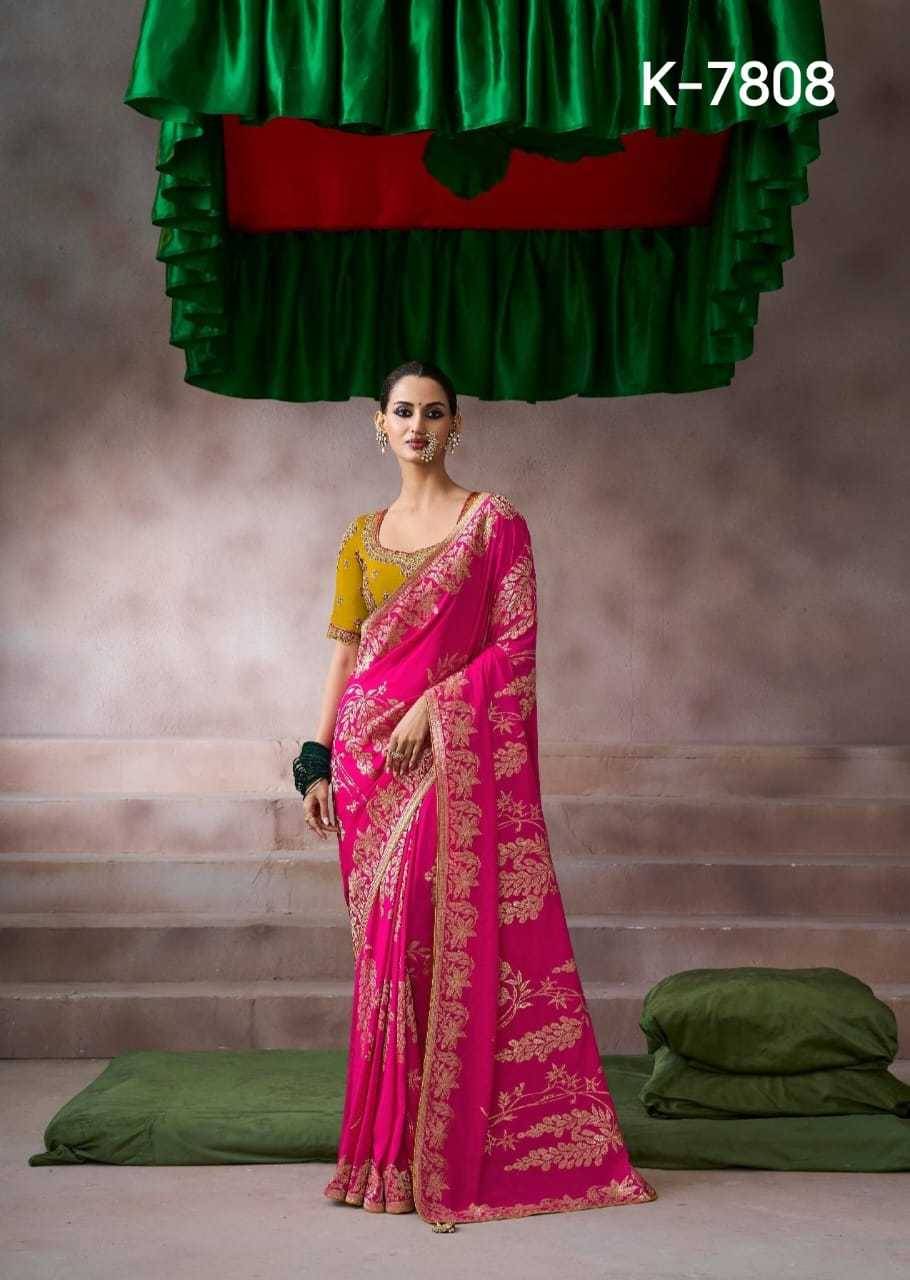 Kamala By Kira 7801 To 7810 Series Indian Traditional Wear Collection Beautiful Stylish Fancy Colorful Party Wear & Occasional Wear Pure Silk Sarees At Wholesale Price