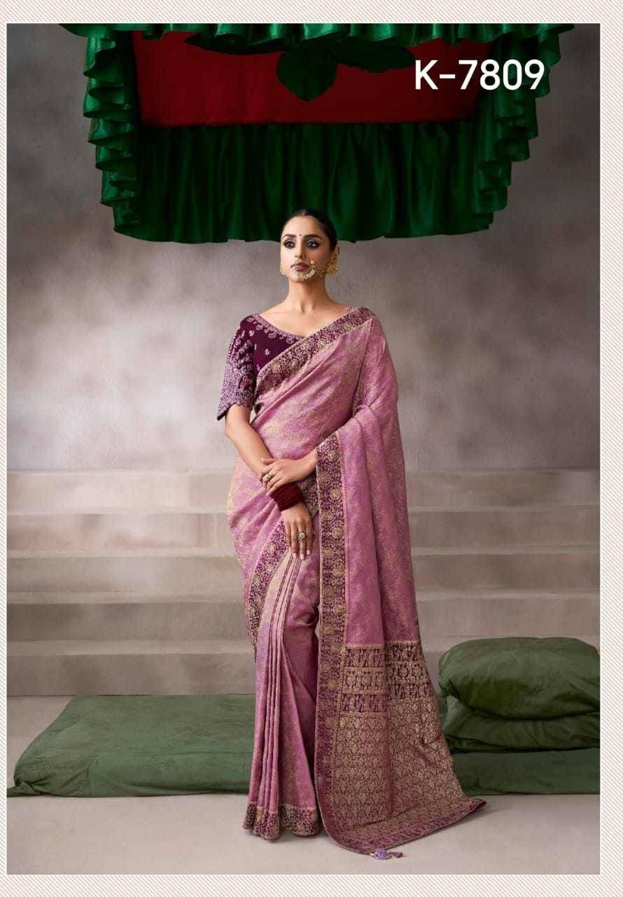 Kamala By Kira 7801 To 7810 Series Indian Traditional Wear Collection Beautiful Stylish Fancy Colorful Party Wear & Occasional Wear Pure Silk Sarees At Wholesale Price