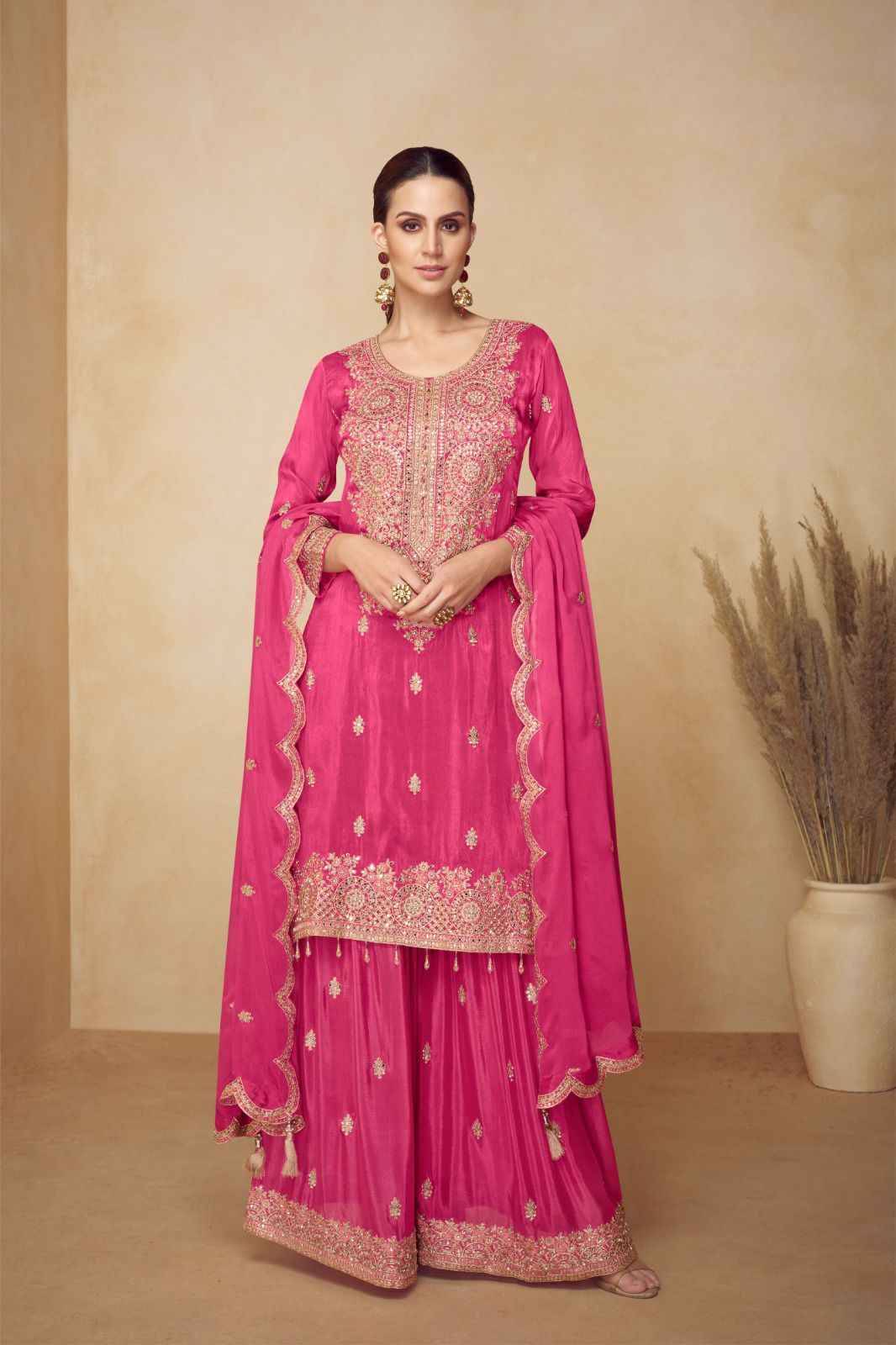 Pahal By Gulkayra Designer 7542 To 7544 Series Beautiful Festive Suits Colorful Stylish Fancy Casual Wear & Ethnic Wear Chinnon Dresses At Wholesale Price