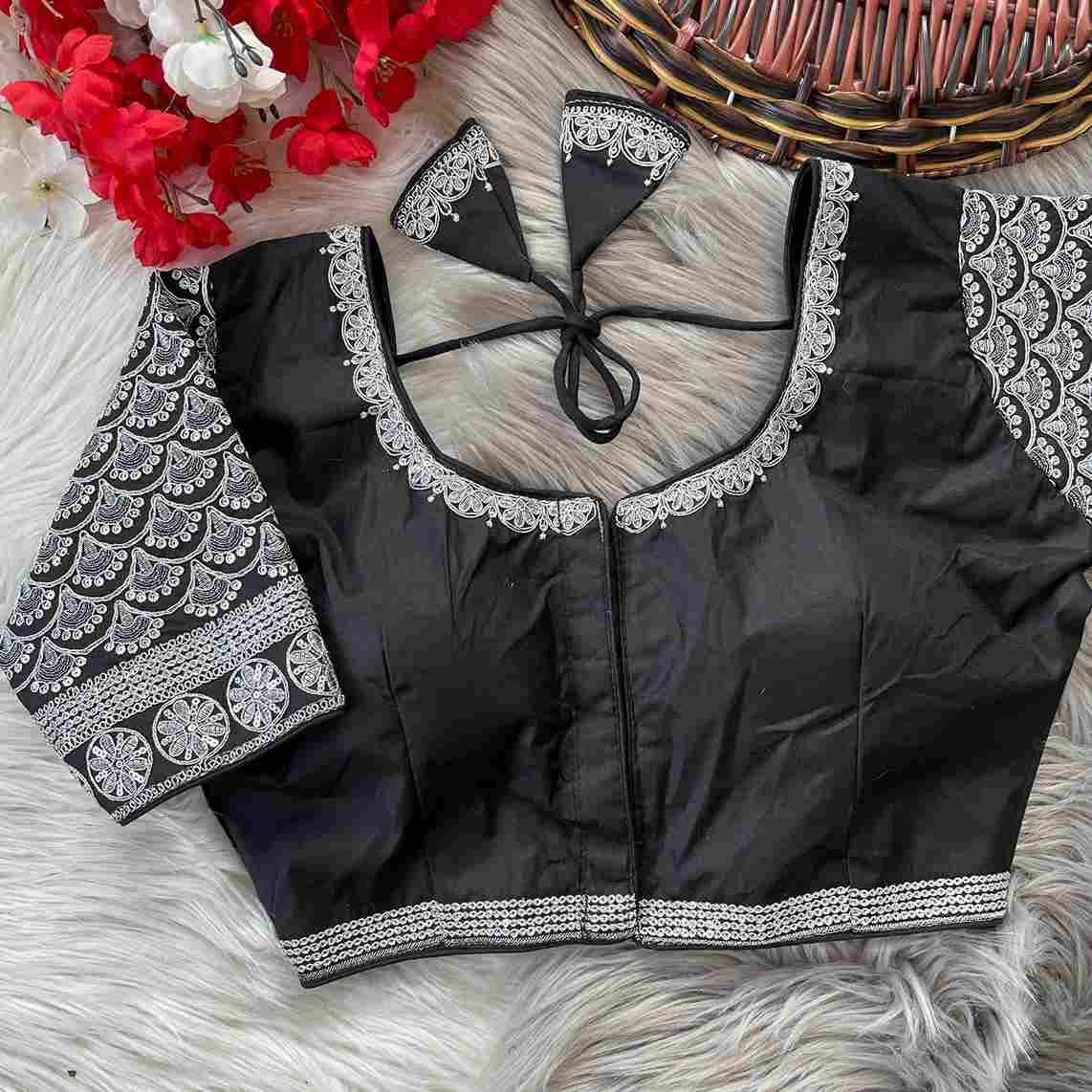 Kb-14 By Fashid Wholesale 01 To 10 Series Designer Beautiful Collection Occasional Wear & Party Wear Malai Satin Blouse At Wholesale Price