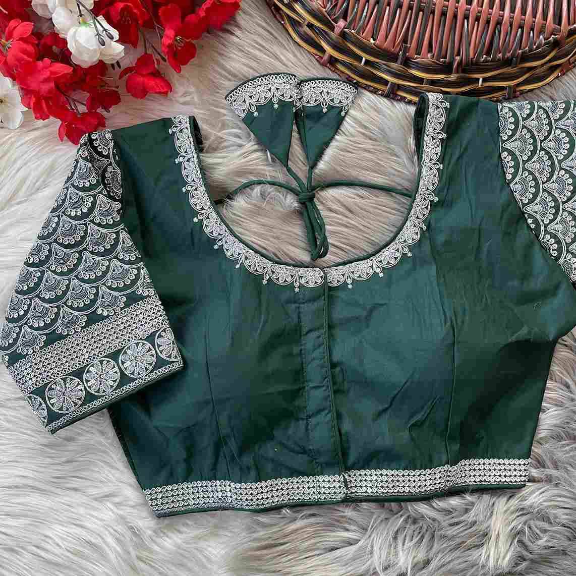Kb-14 By Fashid Wholesale 01 To 10 Series Designer Beautiful Collection Occasional Wear & Party Wear Malai Satin Blouse At Wholesale Price