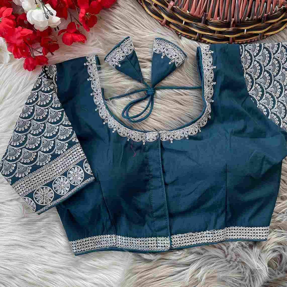 Kb-14 By Fashid Wholesale 01 To 10 Series Designer Beautiful Collection Occasional Wear & Party Wear Malai Satin Blouse At Wholesale Price