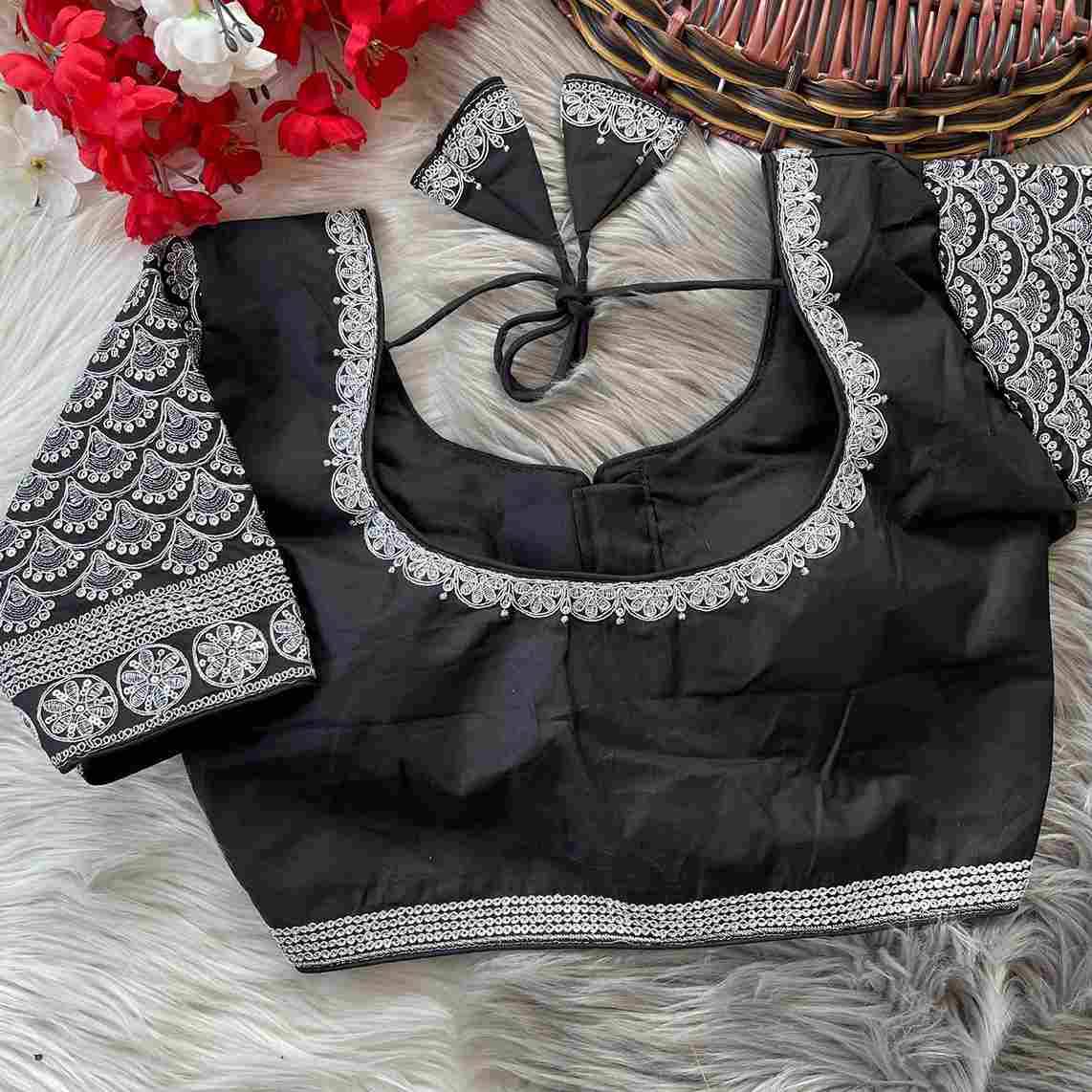 Kb-14 By Fashid Wholesale 01 To 10 Series Designer Beautiful Collection Occasional Wear & Party Wear Malai Satin Blouse At Wholesale Price