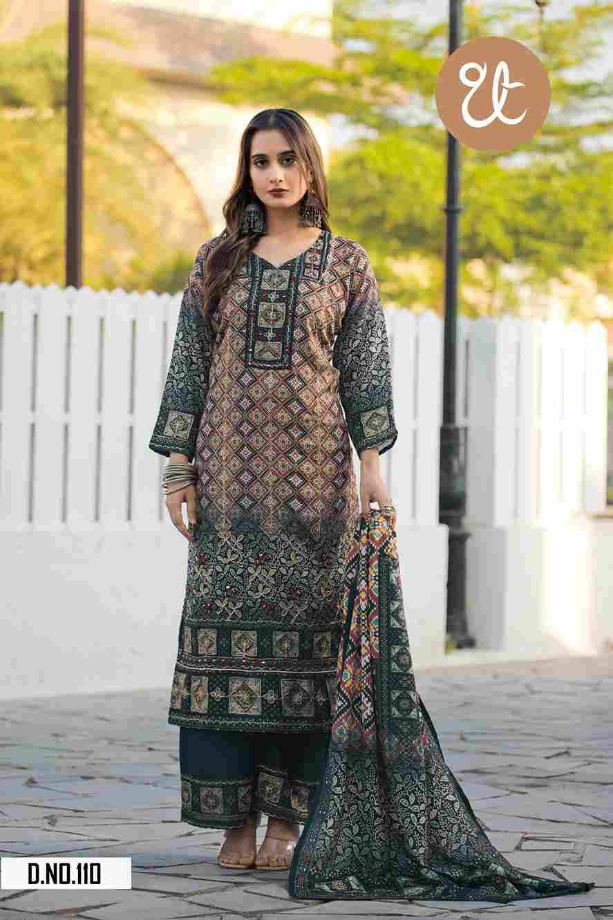 Thread Thrill 109 By Thread Thrill 109 To 112 Series Beautiful Festive Suits Colorful Stylish Fancy Casual Wear & Ethnic Wear Heavy Soft Chinnon Dresses At Wholesale Price