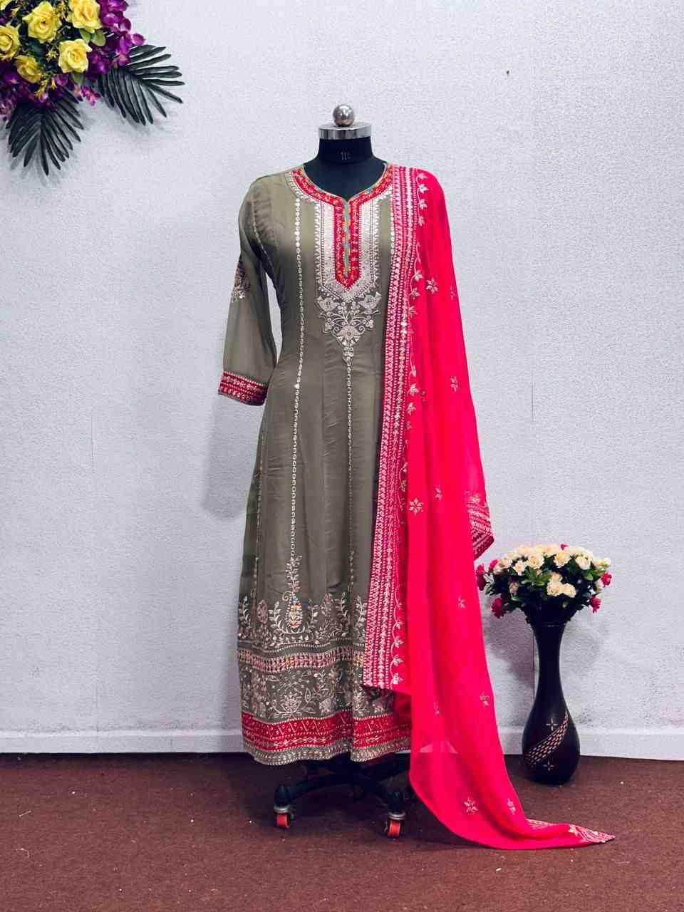 Kf-1639 By Fashid Wholesale 01 To 03 Series Designer Stylish Fancy Colorful Beautiful Party Wear & Ethnic Wear Collection Faux Georgette Gown At Wholesale Price