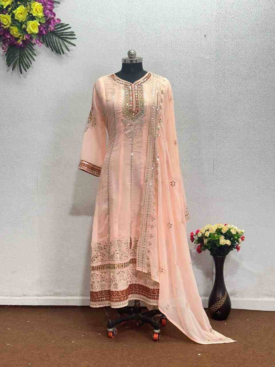 Kf-1639 By Fashid Wholesale 01 To 03 Series Designer Stylish Fancy Colorful Beautiful Party Wear & Ethnic Wear Collection Faux Georgette Gown At Wholesale Price