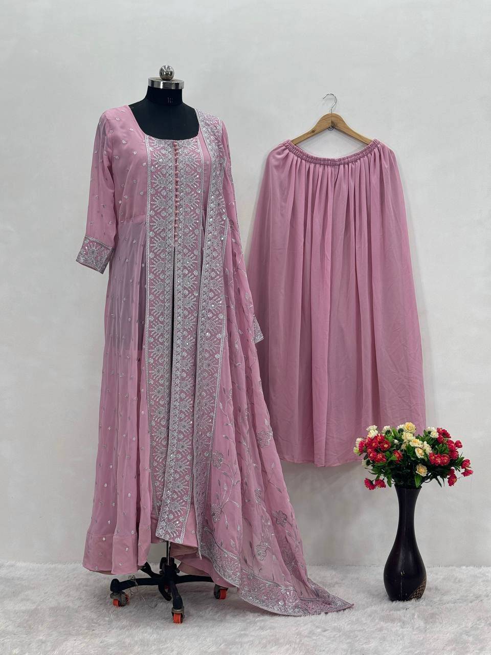 Kf-1656 By Fashid Wholesale Beautiful Stylish Festive Suits Fancy Colorful Casual Wear & Ethnic Wear & Ready To Wear Faux Georgette Dresses At Wholesale Price