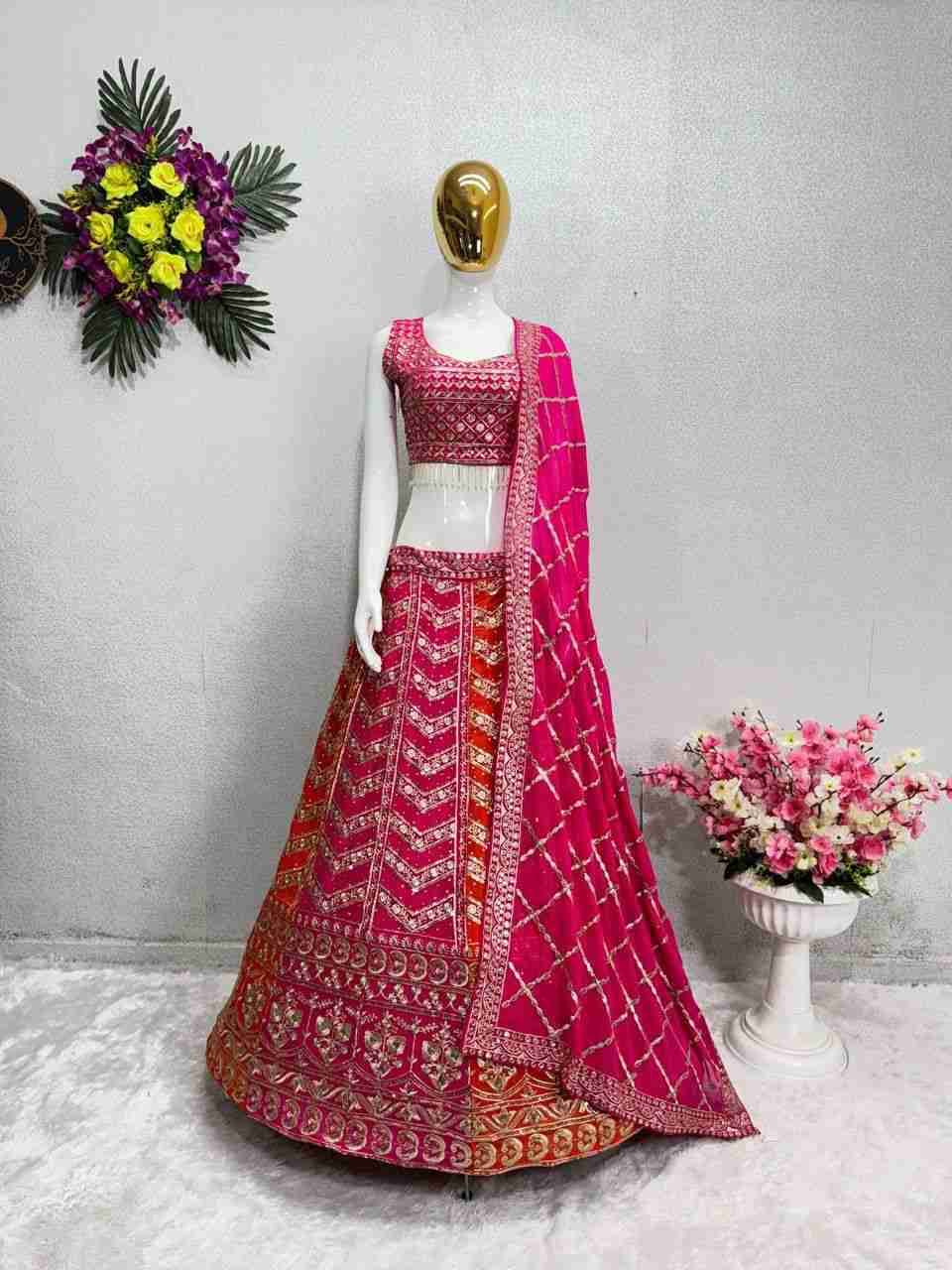 Kf-1614 By Fashid Wholesale Wear Collection Beautiful Stylish Colorful Fancy Party Wear & Occasional Wear Faux Georgette Lehengas At Wholesale Price