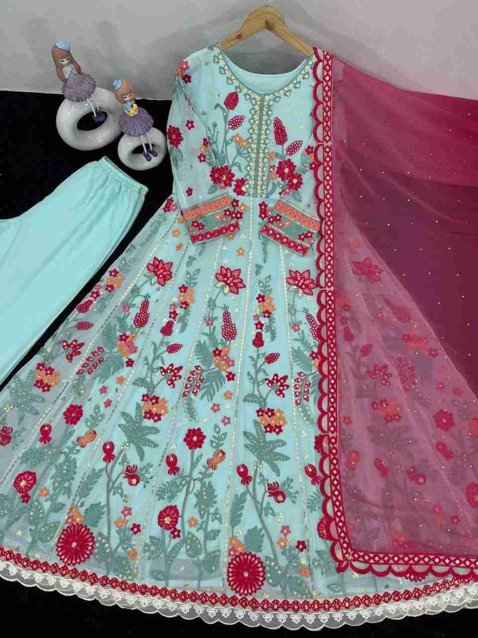 Kf-1645 By Fashid Wholesale 01 To 03 Series Beautiful Stylish Festive Suits Fancy Colorful Casual Wear & Ethnic Wear & Ready To Wear Heavy Faux Georgette Dresses At Wholesale Price