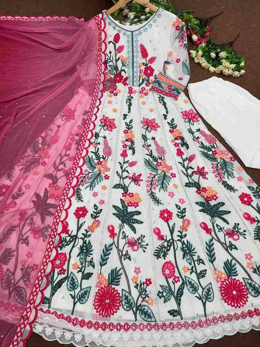 Kf-1645 By Fashid Wholesale 01 To 03 Series Beautiful Stylish Festive Suits Fancy Colorful Casual Wear & Ethnic Wear & Ready To Wear Heavy Faux Georgette Dresses At Wholesale Price