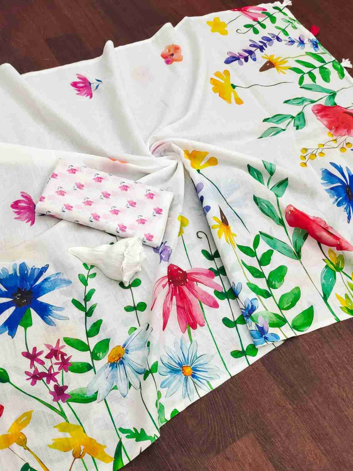 Srr-115 By Fashid Wholesale 01 To 08 Series Indian Traditional Wear Collection Beautiful Stylish Fancy Colorful Party Wear & Occasional Wear Linen Plain Digital Print Sarees At Wholesale Price