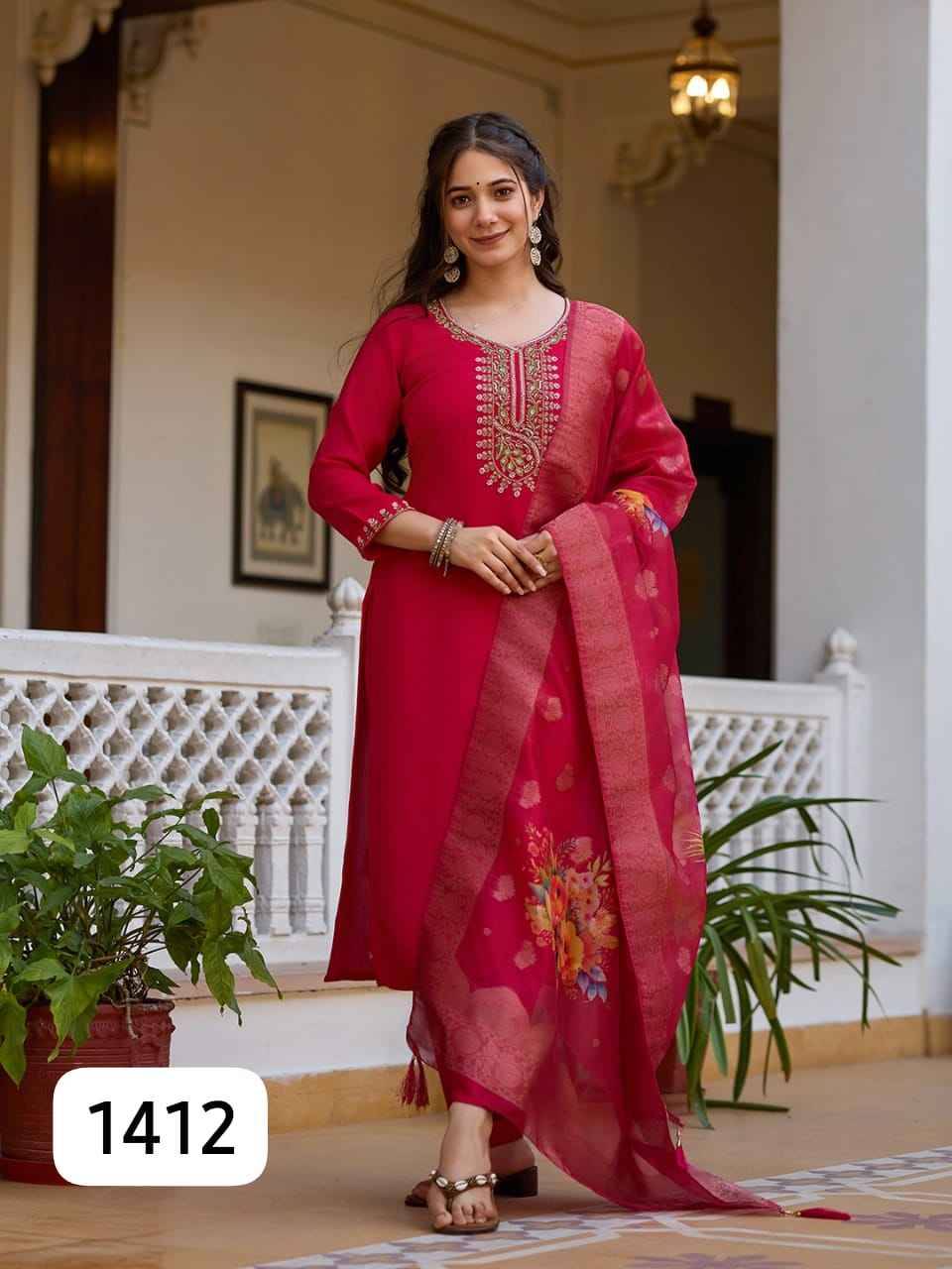 Glamour By PC 1410 To 1420 Series Beautiful Festive Suits Colorful Stylish Fancy Casual Wear & Ethnic Wear Viscose Silk Dresses At Wholesale Price