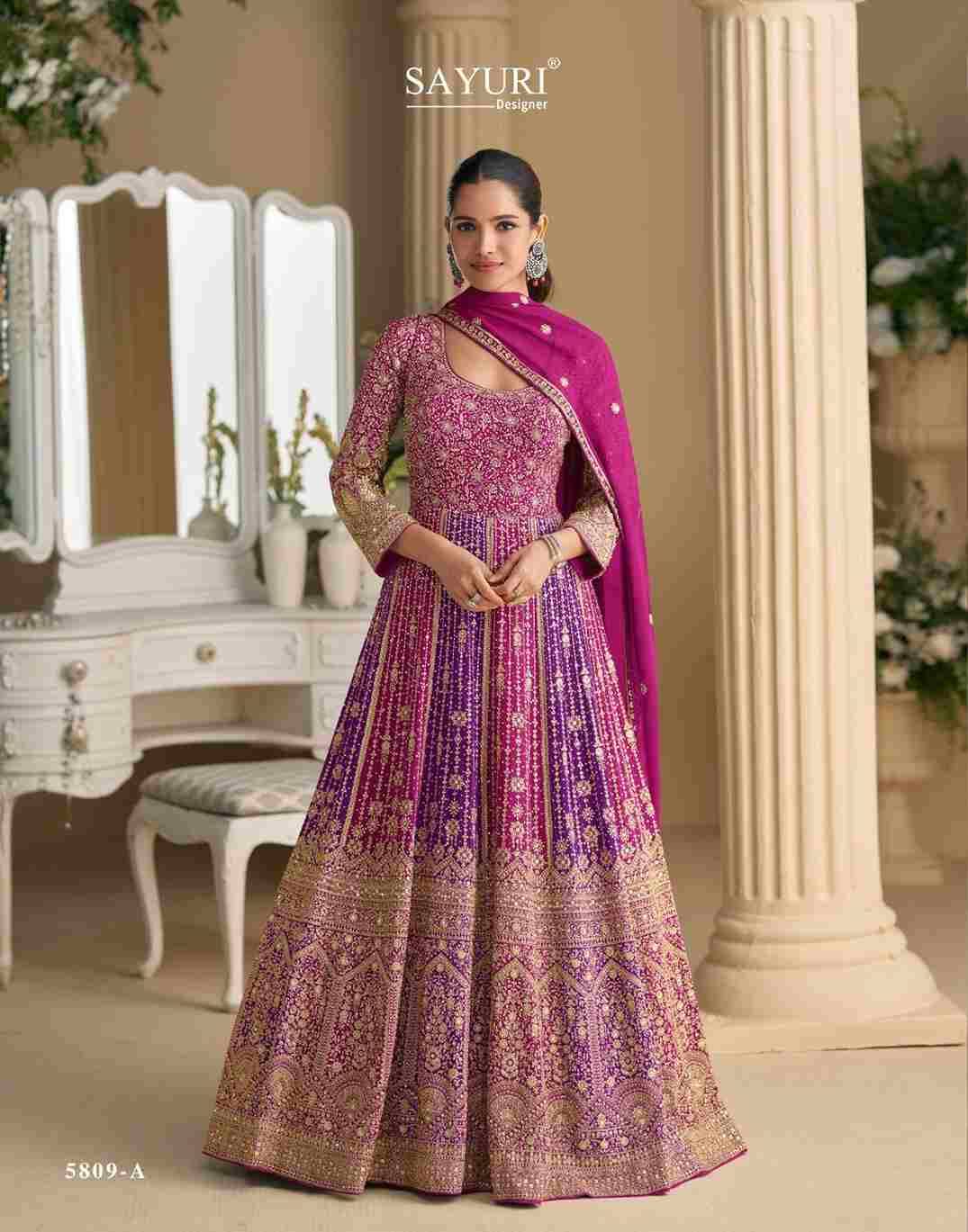 Rutba By Sayuri Designer Stylish Fancy Colorful Beautiful Party Wear & Ethnic Wear Collection Premium Georgette Gown With Bottom At Wholesale Price