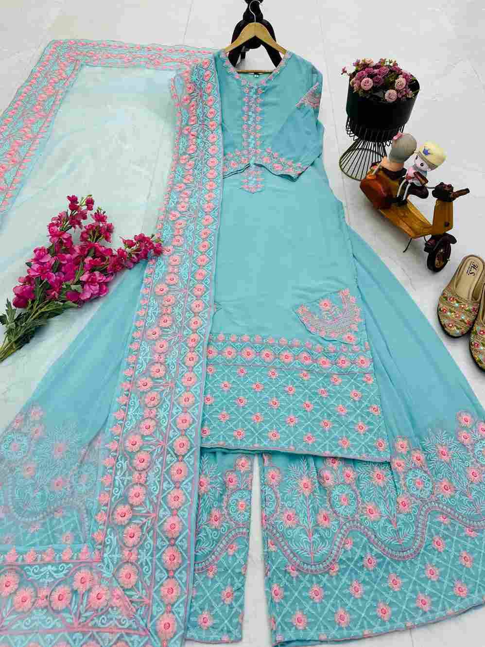 Zf-6009 By Fashid Wholesale Beautiful Colorful Fancy Wedding Collection Occasional Wear & Party Wear Faux Georgette Dresses At Wholesale Price