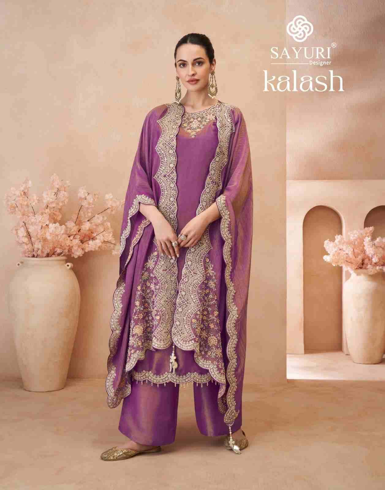 Kalash By Sayuri 5845-A To 5845-C Series Festive Suits Beautiful Fancy Colorful Stylish Party Wear & Occasional Wear Premium Silk Dresses At Wholesale Price