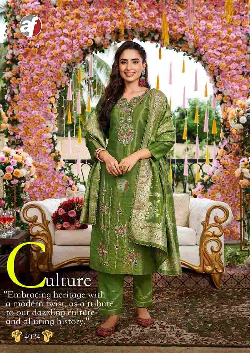 Rangat By Anju Fabrics 4021 To 4026 Series Designer Festive Suits Beautiful Stylish Fancy Colorful Party Wear & Occasional Wear Tissue Dresses At Wholesale Price