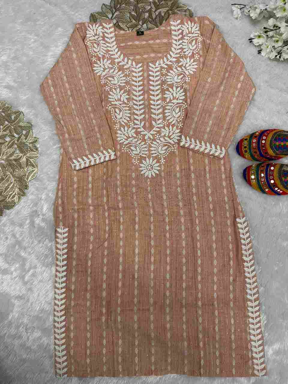 Vtd-19 By Fashid Wholesale 01 To 02 Series Designer Stylish Fancy Colorful Beautiful Party Wear & Ethnic Wear Collection Khadi Cotton Kurtis At Wholesale Price