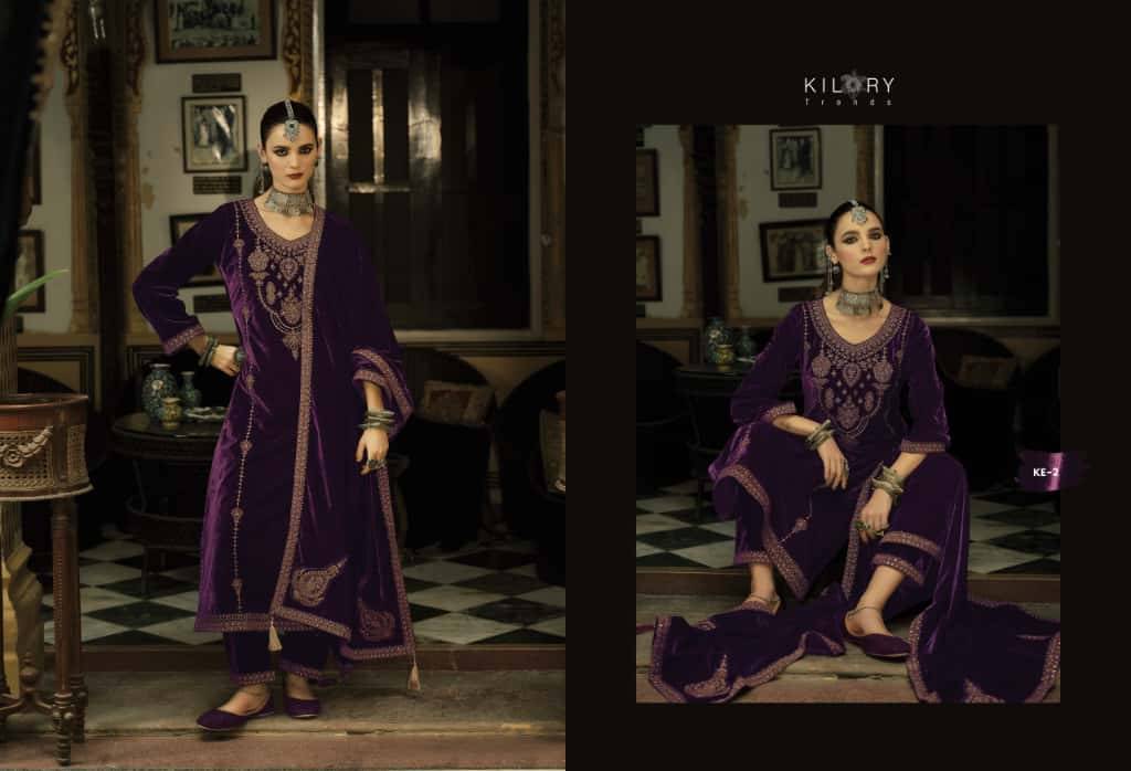 Kash-Eeda By Kilory 1 To 6 Series Beautiful Festive Suits Colorful Stylish Fancy Casual Wear & Ethnic Wear Pure Velvet Dresses At Wholesale Price