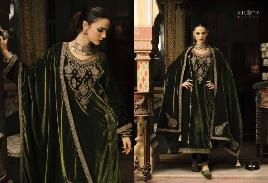 Kash-Eeda By Kilory 1 To 6 Series Beautiful Festive Suits Colorful Stylish Fancy Casual Wear & Ethnic Wear Pure Velvet Dresses At Wholesale Price