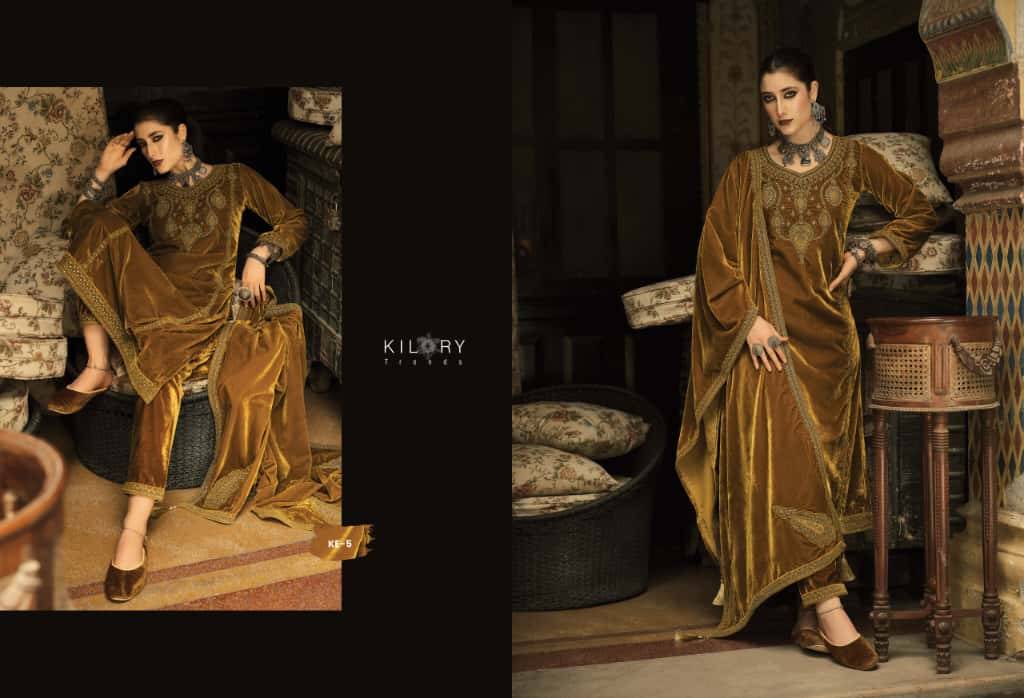 Kash-Eeda By Kilory 1 To 6 Series Beautiful Festive Suits Colorful Stylish Fancy Casual Wear & Ethnic Wear Pure Velvet Dresses At Wholesale Price