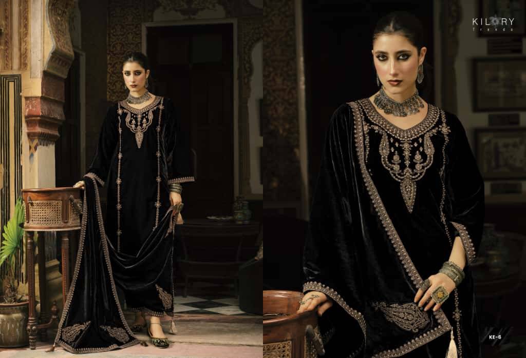 Kash-Eeda By Kilory 1 To 6 Series Beautiful Festive Suits Colorful Stylish Fancy Casual Wear & Ethnic Wear Pure Velvet Dresses At Wholesale Price