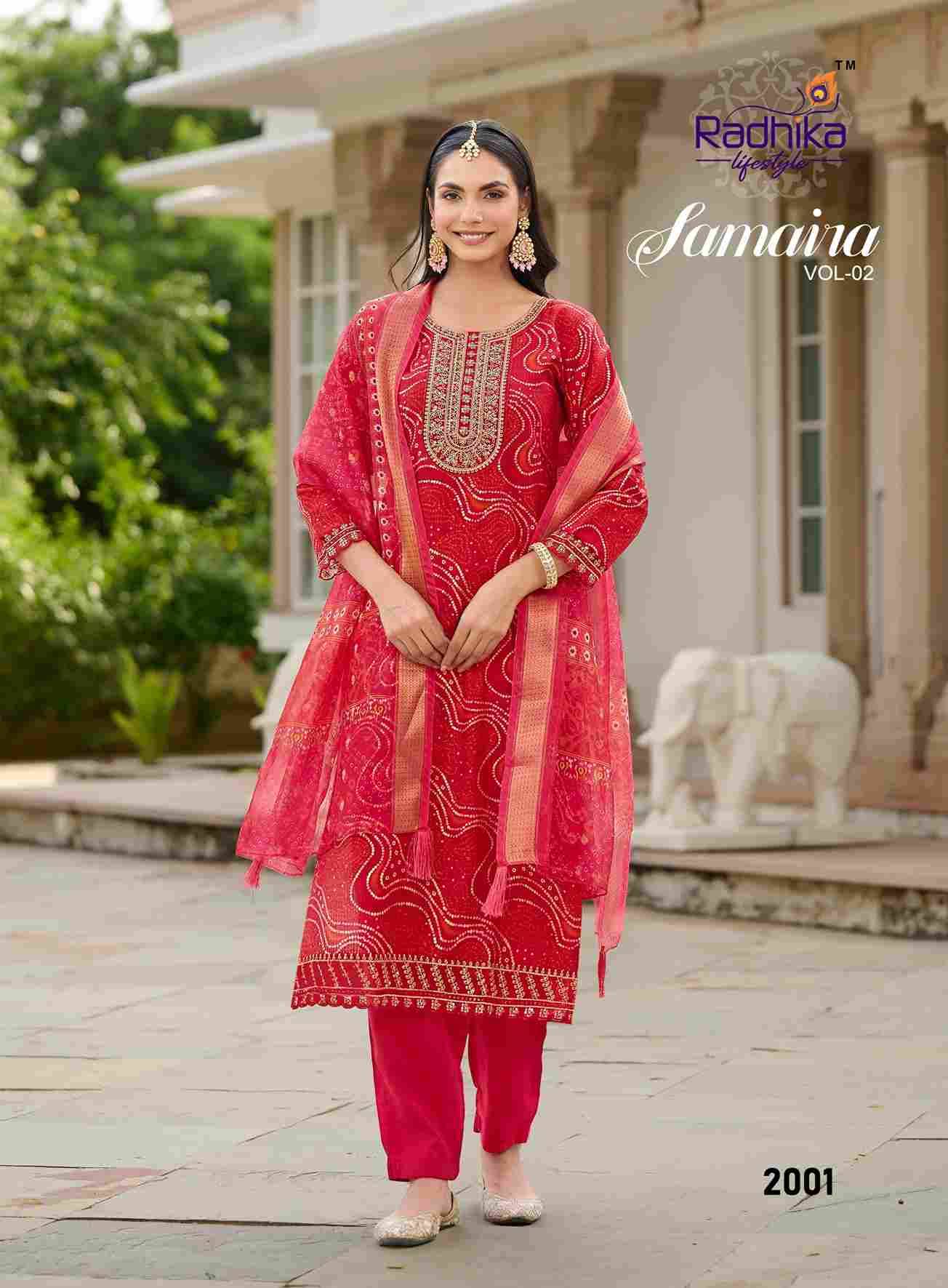 Samaira Vol-2 By Radhika Lifestyle 2001 To 2006 Series Beautiful Festive Suits Colorful Stylish Fancy Casual Wear & Ethnic Wear Fancy Print Dresses At Wholesale Price