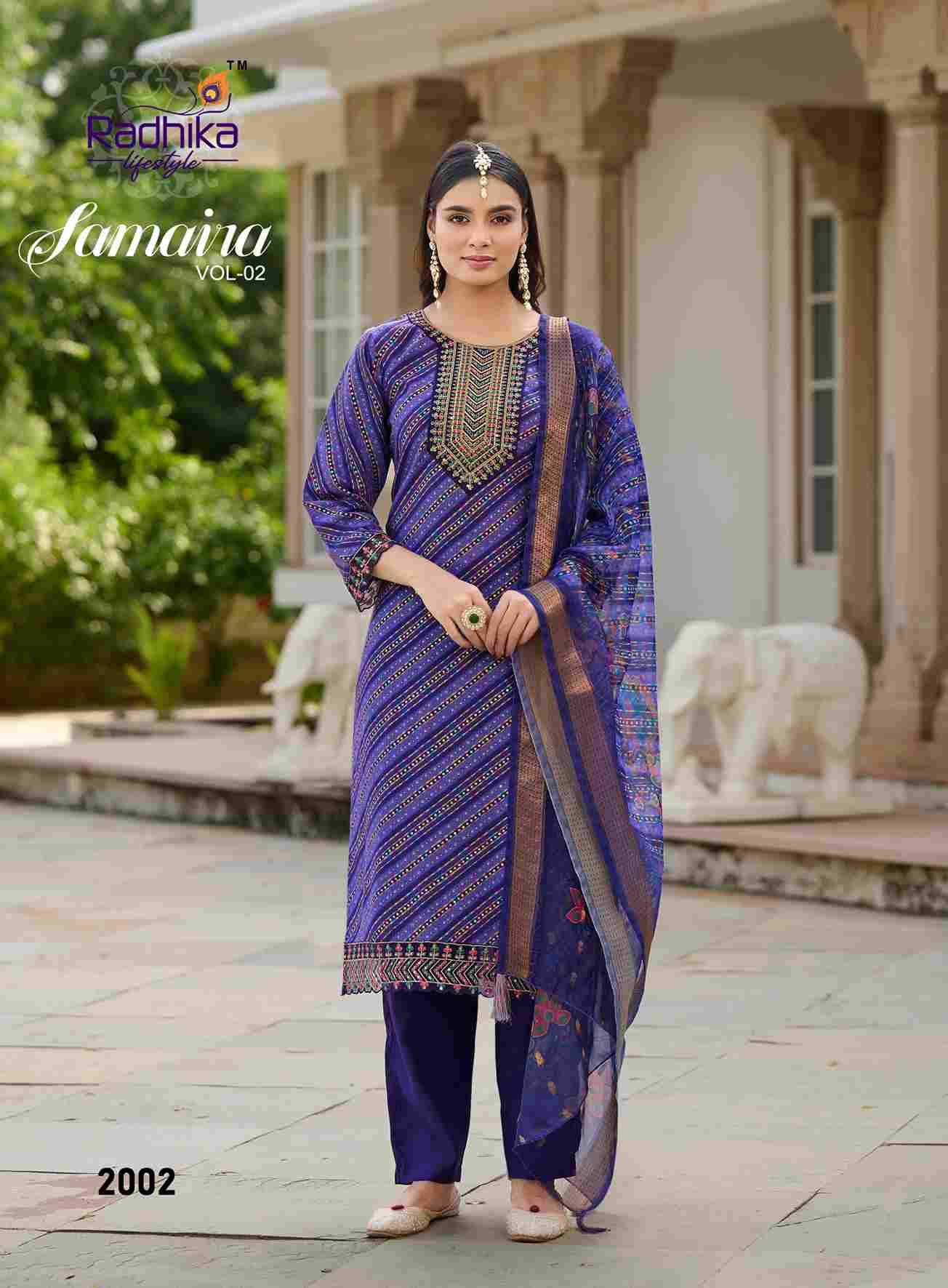 Samaira Vol-2 By Radhika Lifestyle 2001 To 2006 Series Beautiful Festive Suits Colorful Stylish Fancy Casual Wear & Ethnic Wear Fancy Print Dresses At Wholesale Price