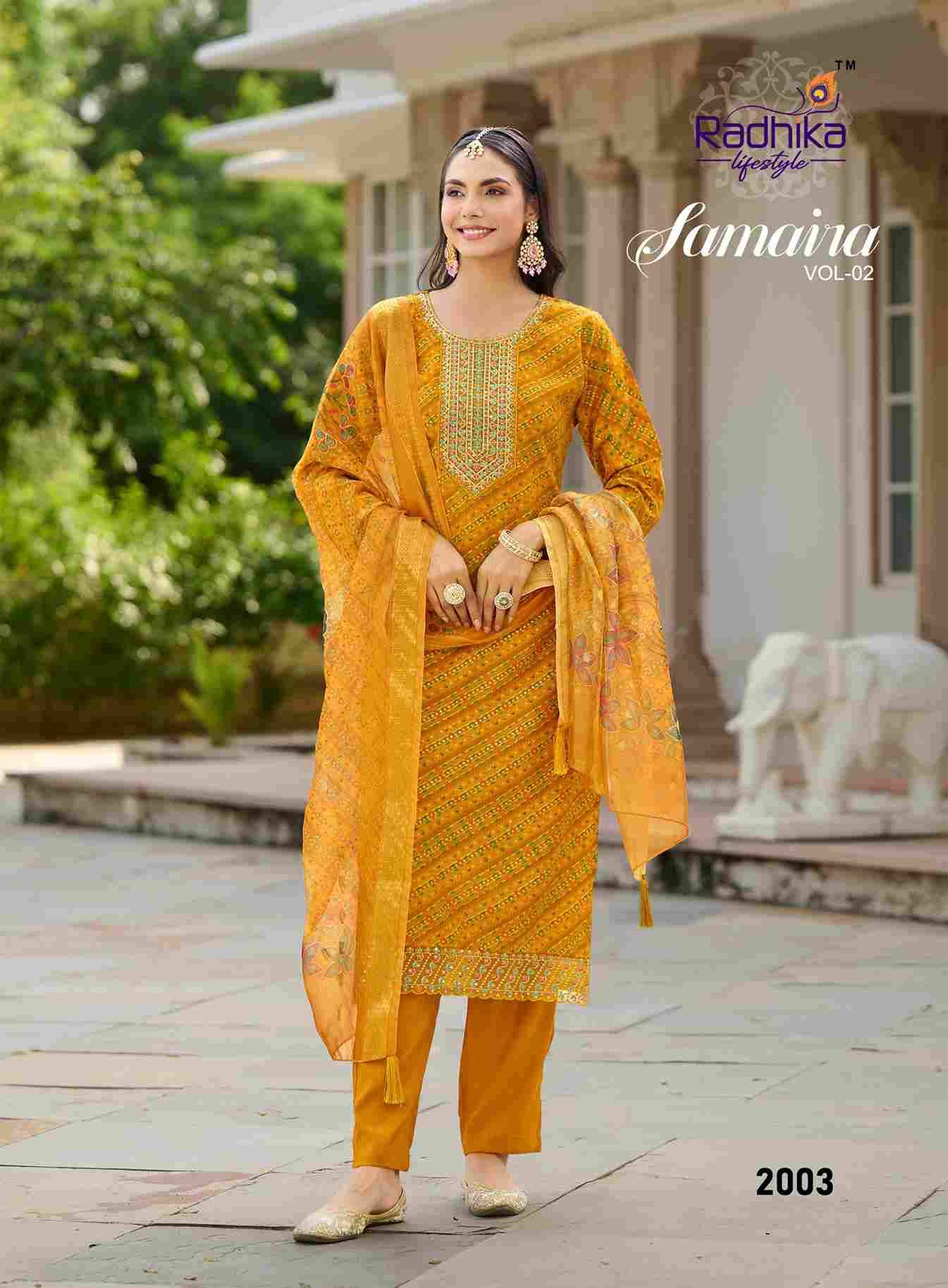 Samaira Vol-2 By Radhika Lifestyle 2001 To 2006 Series Beautiful Festive Suits Colorful Stylish Fancy Casual Wear & Ethnic Wear Fancy Print Dresses At Wholesale Price