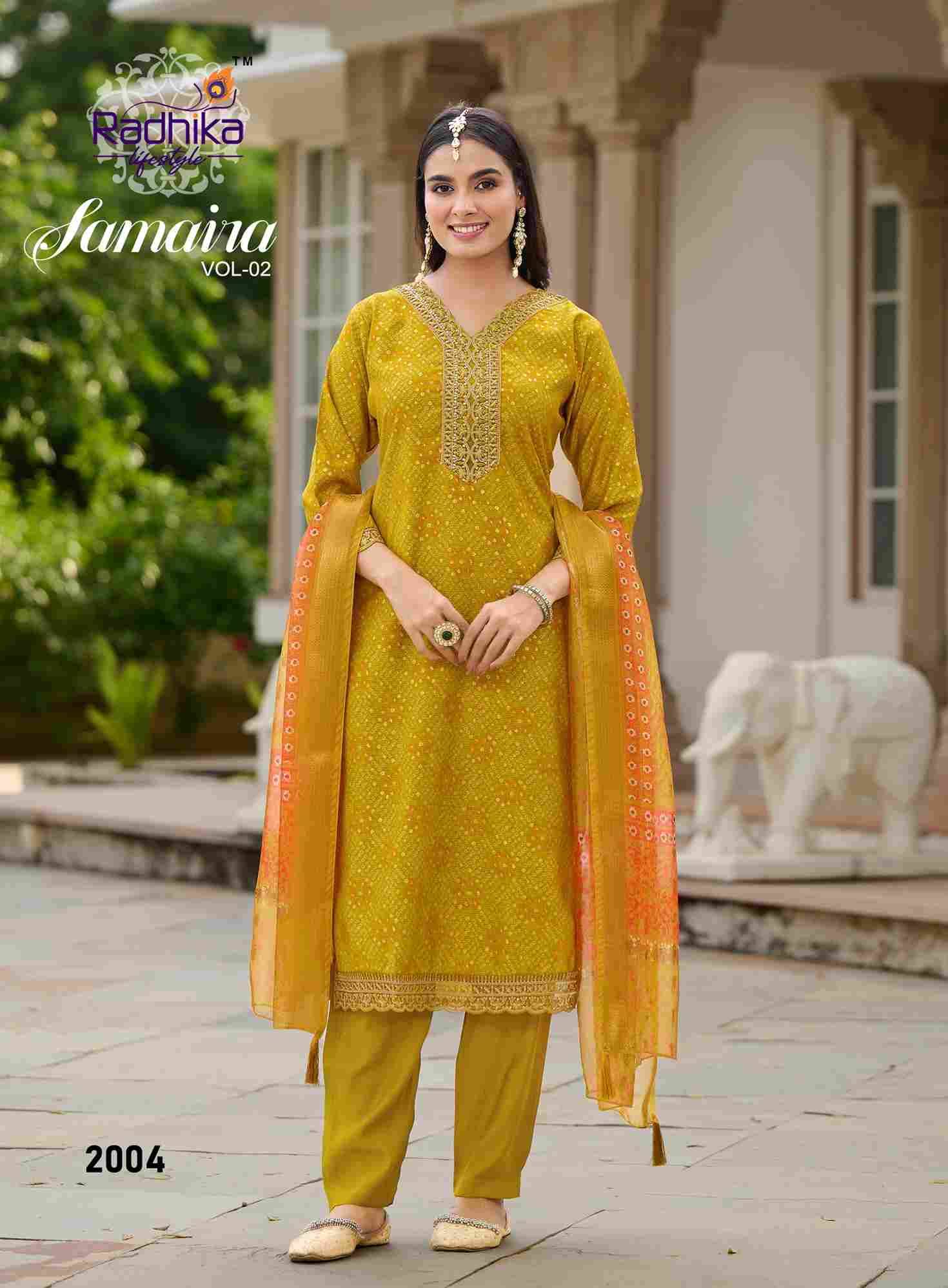 Samaira Vol-2 By Radhika Lifestyle 2001 To 2006 Series Beautiful Festive Suits Colorful Stylish Fancy Casual Wear & Ethnic Wear Fancy Print Dresses At Wholesale Price