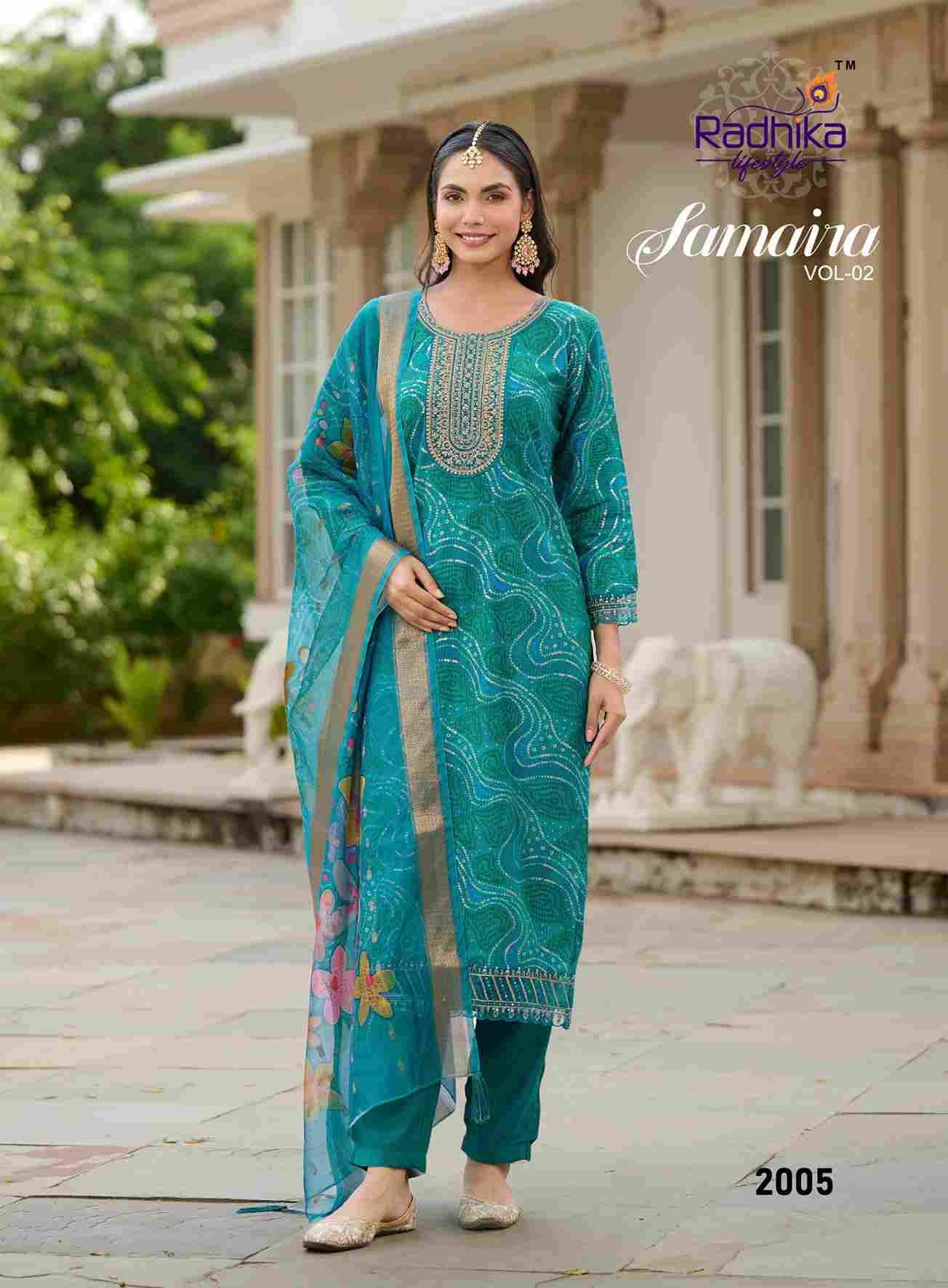Samaira Vol-2 By Radhika Lifestyle 2001 To 2006 Series Beautiful Festive Suits Colorful Stylish Fancy Casual Wear & Ethnic Wear Fancy Print Dresses At Wholesale Price