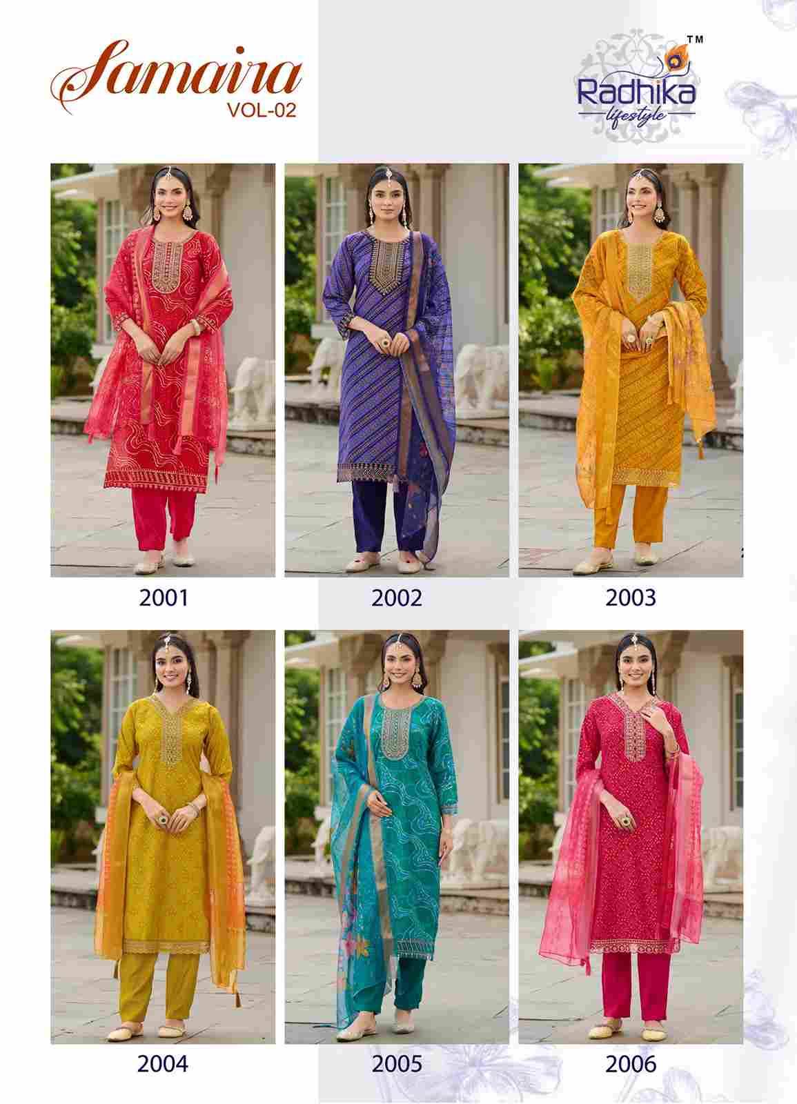 Samaira Vol-2 By Radhika Lifestyle 2001 To 2006 Series Beautiful Festive Suits Colorful Stylish Fancy Casual Wear & Ethnic Wear Fancy Print Dresses At Wholesale Price