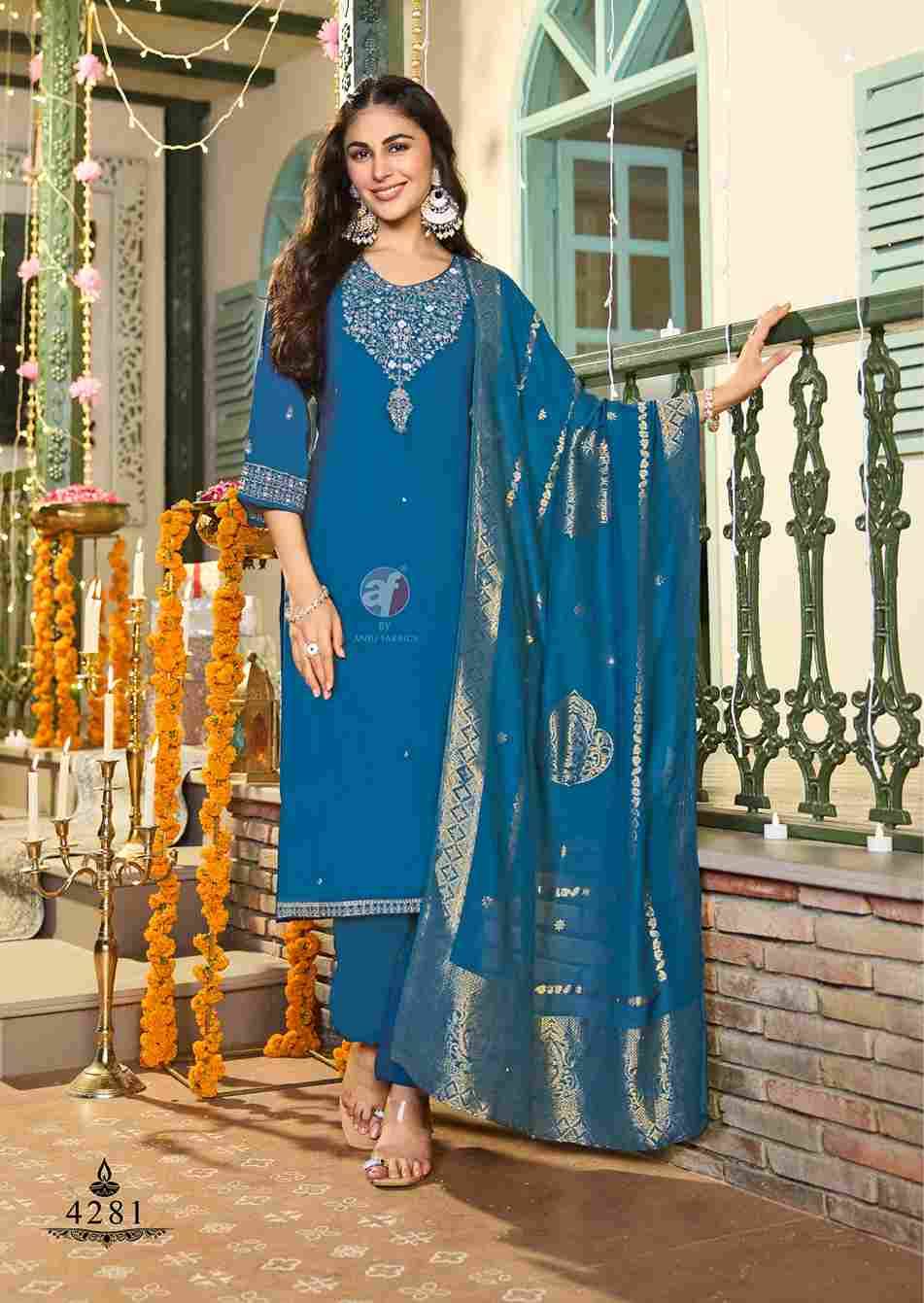 Shararat Vol-9 By Anju Fabrics 4281 To 4285 Series Beautiful Festive Suits Colorful Stylish Fancy Casual Wear & Ethnic Wear Modal Silk Dresses At Wholesale Price