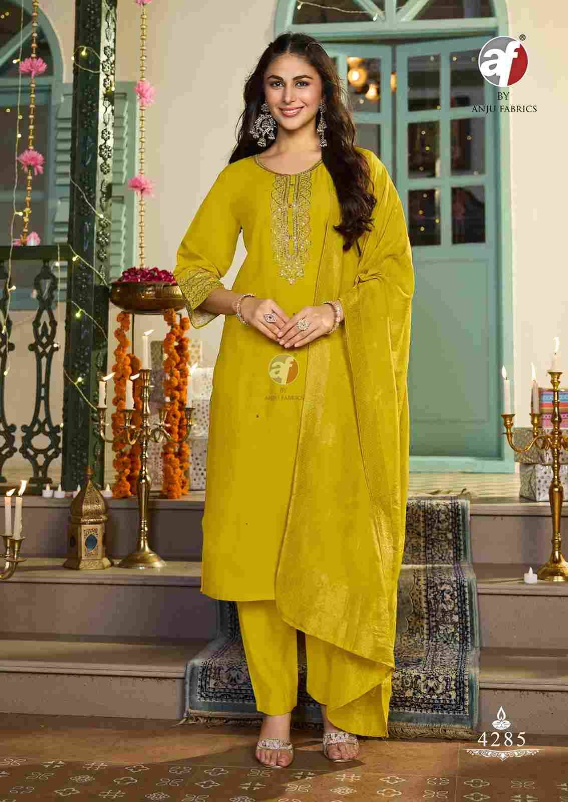Shararat Vol-9 By Anju Fabrics 4281 To 4285 Series Beautiful Festive Suits Colorful Stylish Fancy Casual Wear & Ethnic Wear Modal Silk Dresses At Wholesale Price