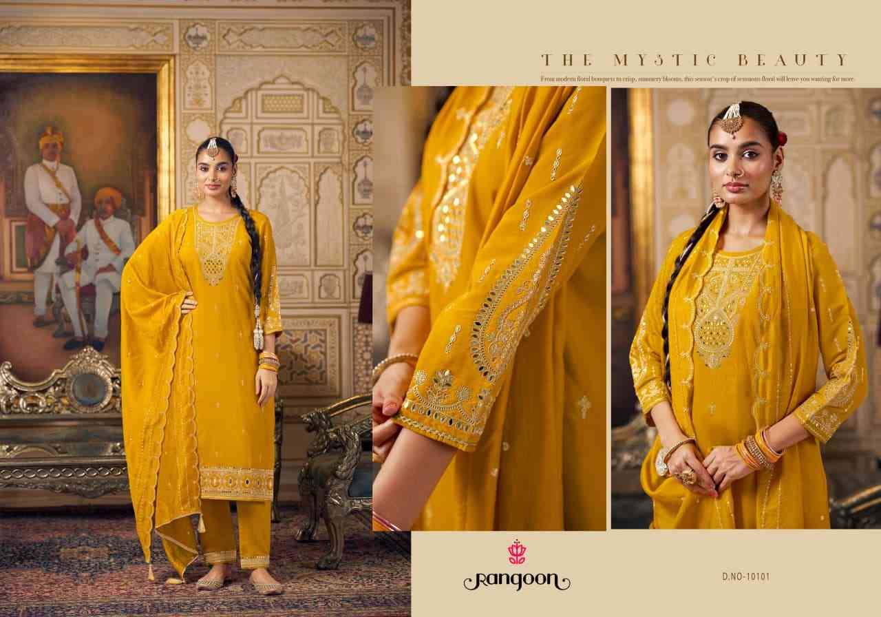 Chandani By Rangoon 10101 To 10104 Series Beautiful Stylish Festive Suits Fancy Colorful Casual Wear & Ethnic Wear & Ready To Wear Silk Dresses At Wholesale Price