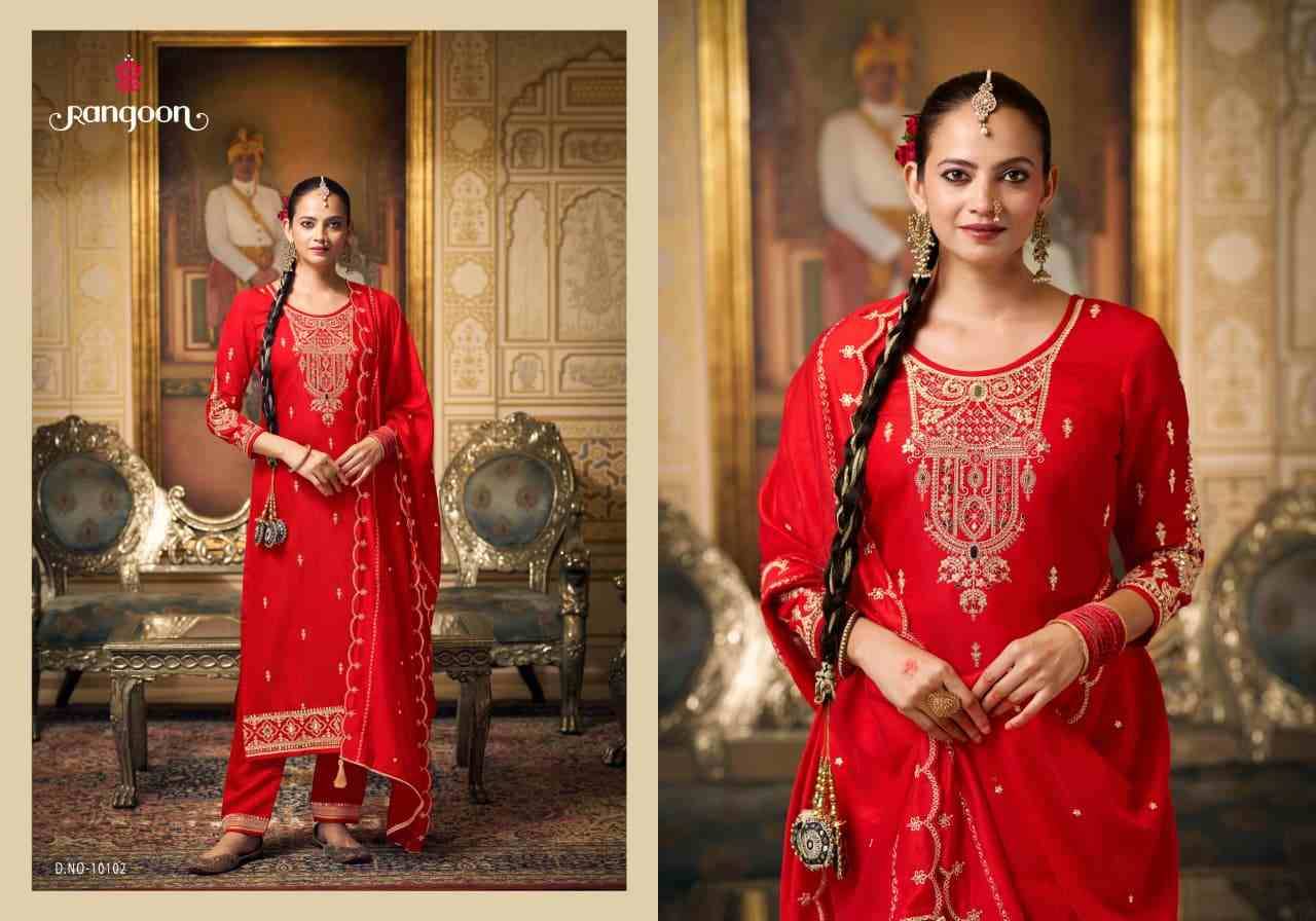 Chandani By Rangoon 10101 To 10104 Series Beautiful Stylish Festive Suits Fancy Colorful Casual Wear & Ethnic Wear & Ready To Wear Silk Dresses At Wholesale Price