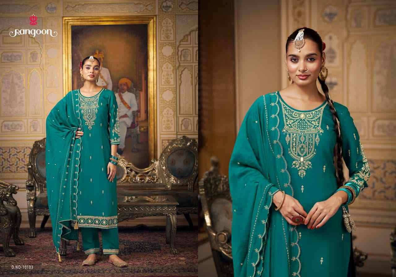 Chandani By Rangoon 10101 To 10104 Series Beautiful Stylish Festive Suits Fancy Colorful Casual Wear & Ethnic Wear & Ready To Wear Silk Dresses At Wholesale Price