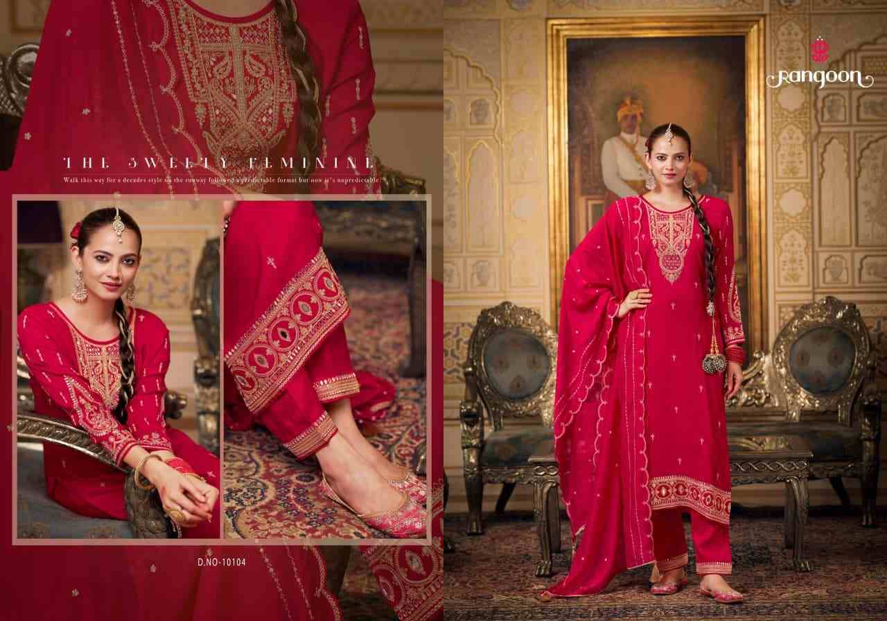 Chandani By Rangoon 10101 To 10104 Series Beautiful Stylish Festive Suits Fancy Colorful Casual Wear & Ethnic Wear & Ready To Wear Silk Dresses At Wholesale Price
