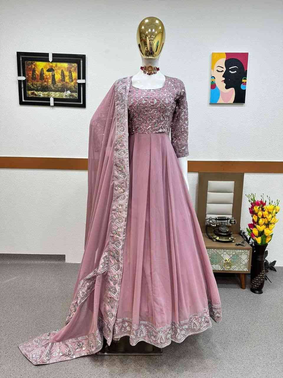 Zd-9230 By Fashid Wholesale 01 To 04 Series Beautiful Colorful Fancy Wedding Collection Occasional Wear & Party Wear Faux Georgette Dresses At Wholesale Price