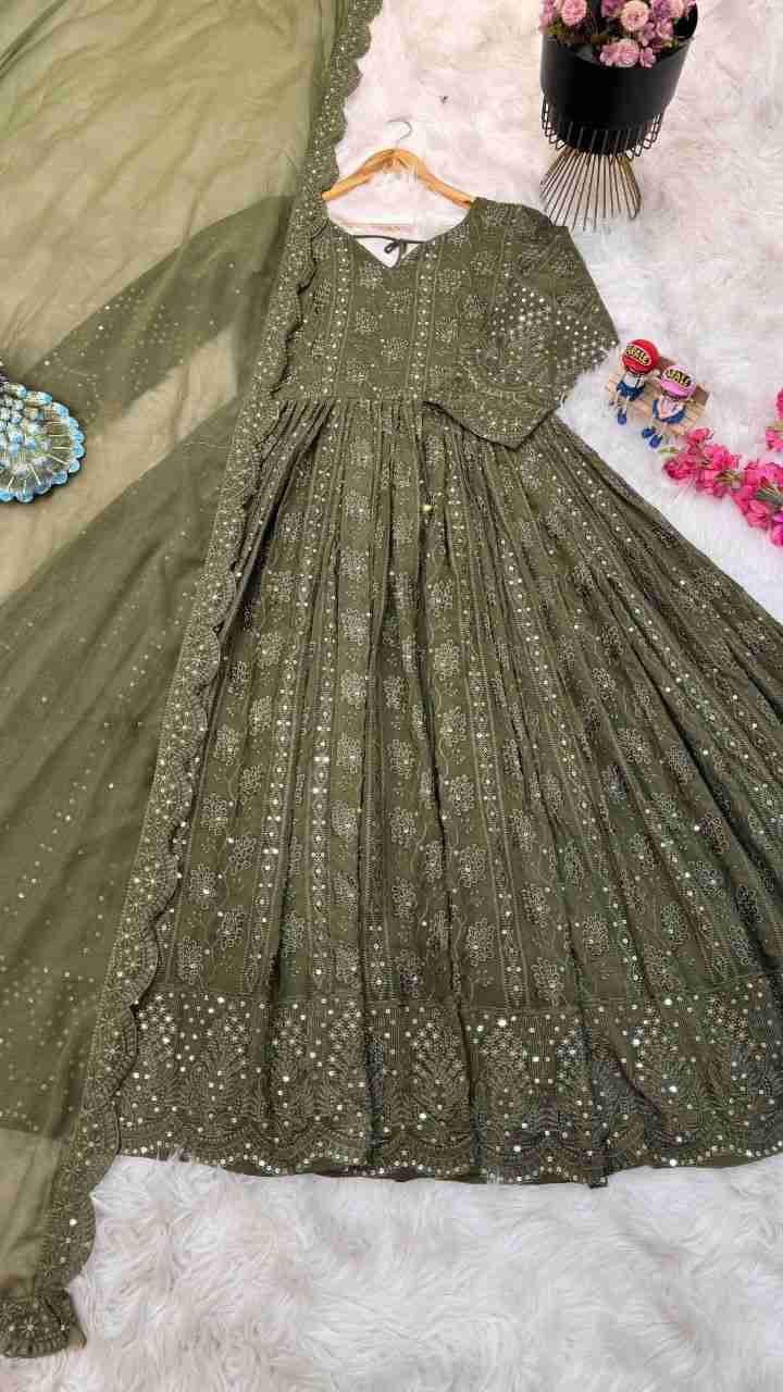 Zd-10093 By Fashid Wholesale Designer Stylish Fancy Colorful Beautiful Party Wear & Ethnic Wear Collection Faux Georgette Gowns At Wholesale Price