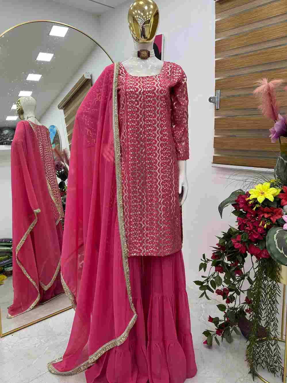 Zd-10010 By Fashid Wholesale 01 To 02 Series Beautiful Suits Stylish Fancy Colorful Party Wear & Occasional Wear Faux Georgette Dresses At Wholesale Price