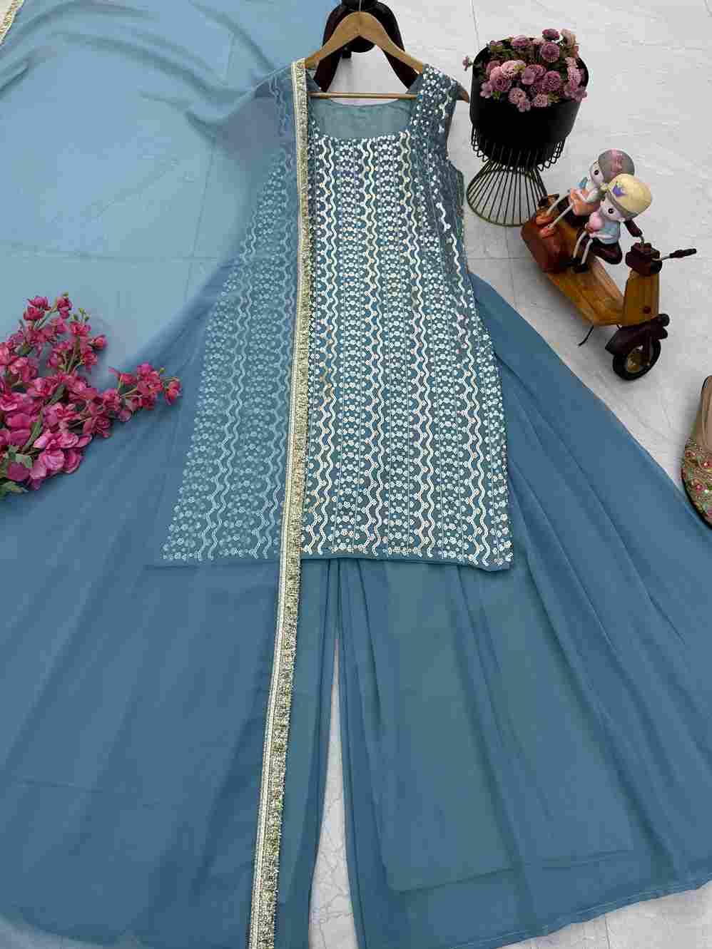 Zd-10010 By Fashid Wholesale 01 To 02 Series Beautiful Suits Stylish Fancy Colorful Party Wear & Occasional Wear Faux Georgette Dresses At Wholesale Price