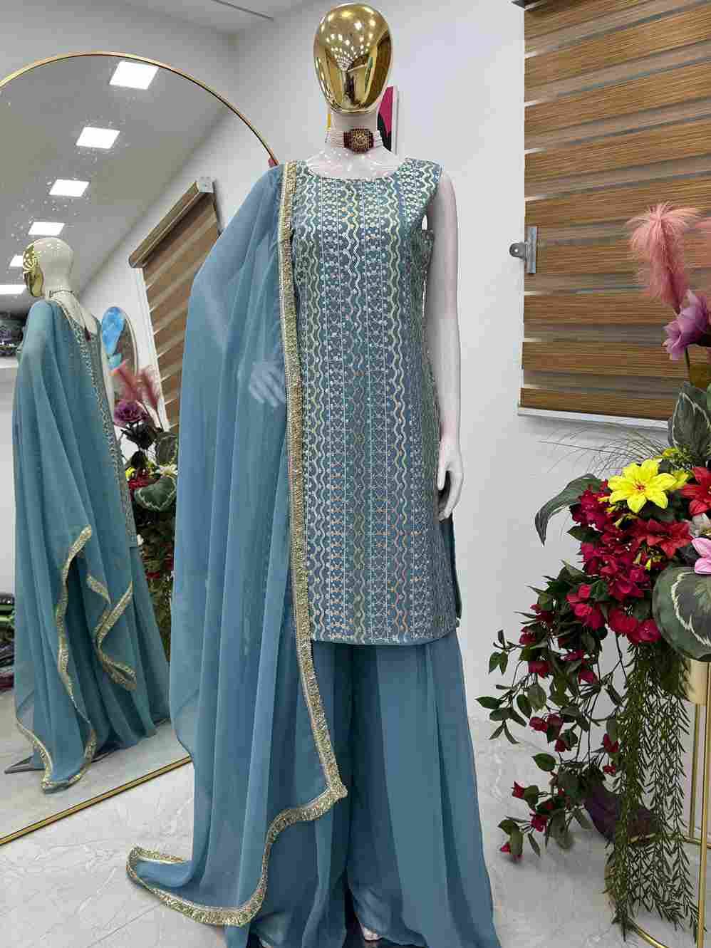 Zd-10010 By Fashid Wholesale 01 To 02 Series Beautiful Suits Stylish Fancy Colorful Party Wear & Occasional Wear Faux Georgette Dresses At Wholesale Price