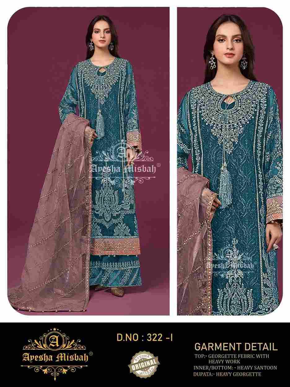 Ayesha Misbah 322 Colours Vol-2 By Fashid Wholesale 322-G To 322-L Series Beautiful Pakistani Suits Colorful Stylish Fancy Casual Wear & Ethnic Wear Georgette Embroidered Dresses At Wholesale Price