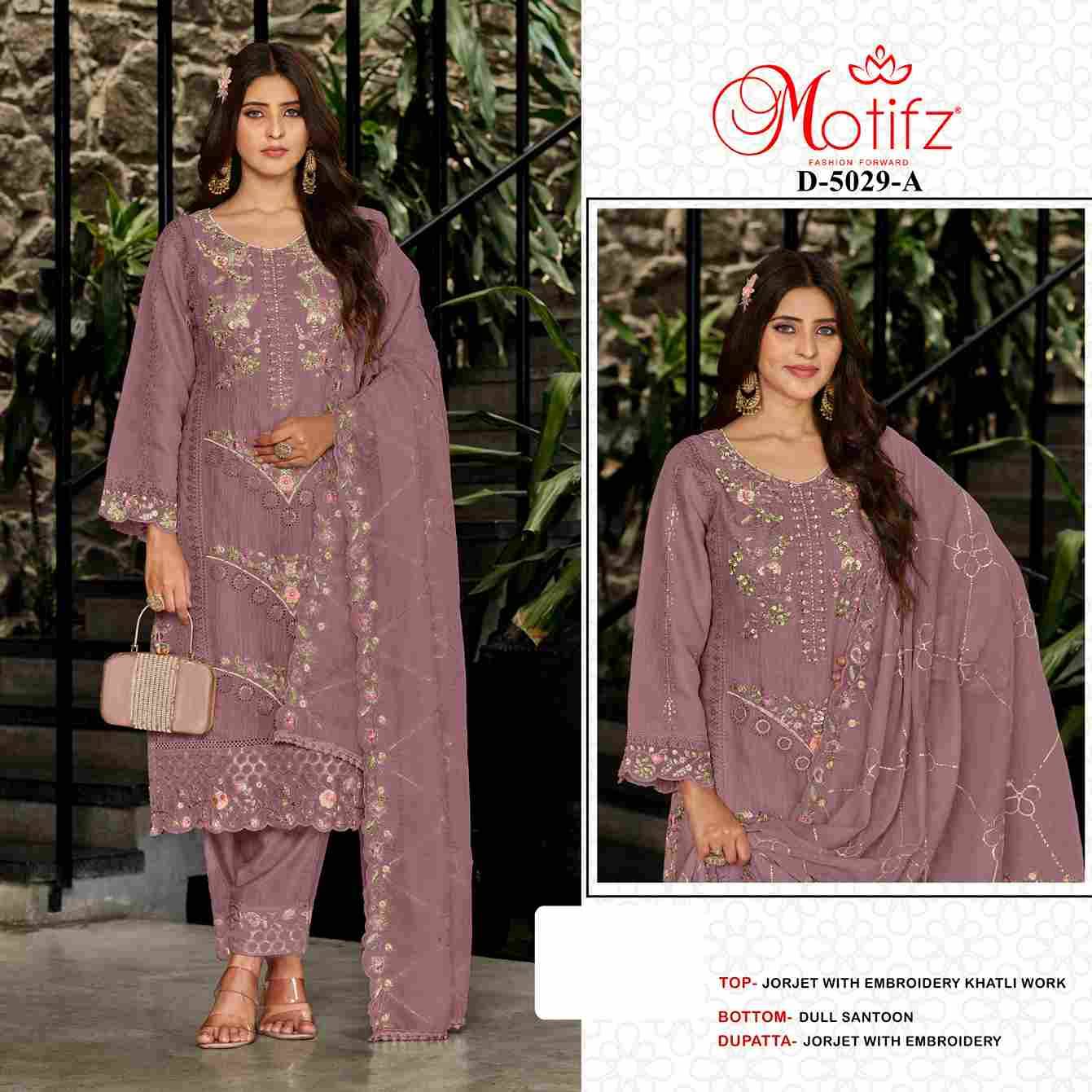 Motifz Hit Design 5029 Colours By Motifz 5029-A To 5029-D Series Beautiful Pakistani Suits Colorful Stylish Fancy Casual Wear & Ethnic Wear Georgette Dresses At Wholesale Price