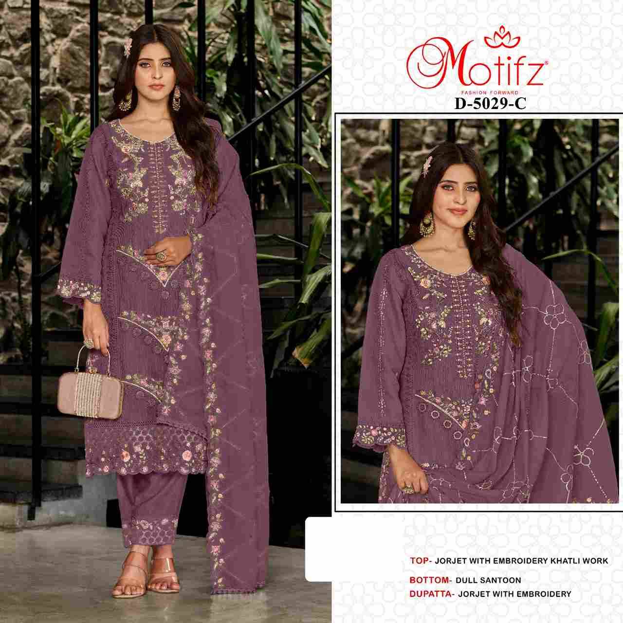 Motifz Hit Design 5029 Colours By Motifz 5029-A To 5029-D Series Beautiful Pakistani Suits Colorful Stylish Fancy Casual Wear & Ethnic Wear Georgette Dresses At Wholesale Price